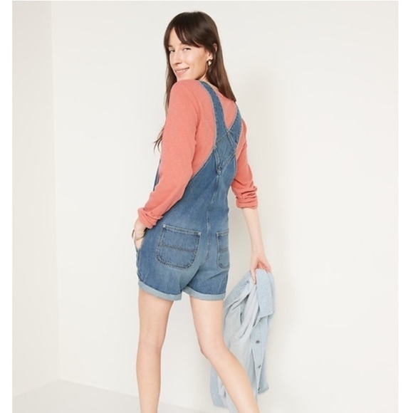 Old Navy Jean Short Overalls - Picture 1 of 7